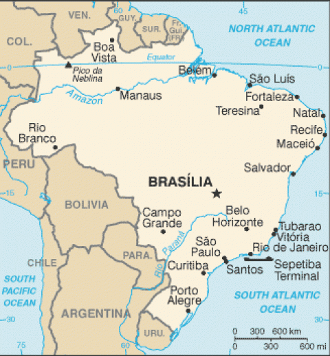 Brazil Geographical Map Geographic Media