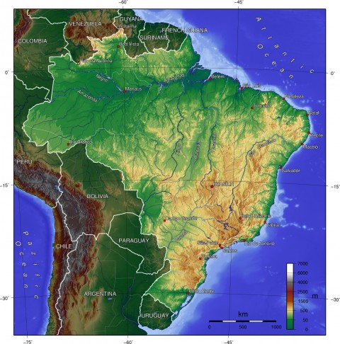 Brazil Location Map Geographic Media