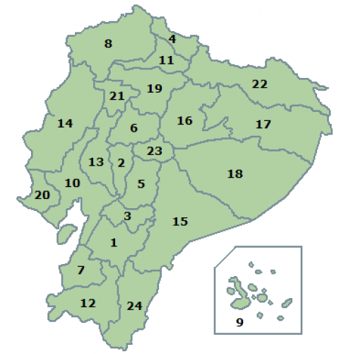 Provinces Of Ecuador Geographic Media