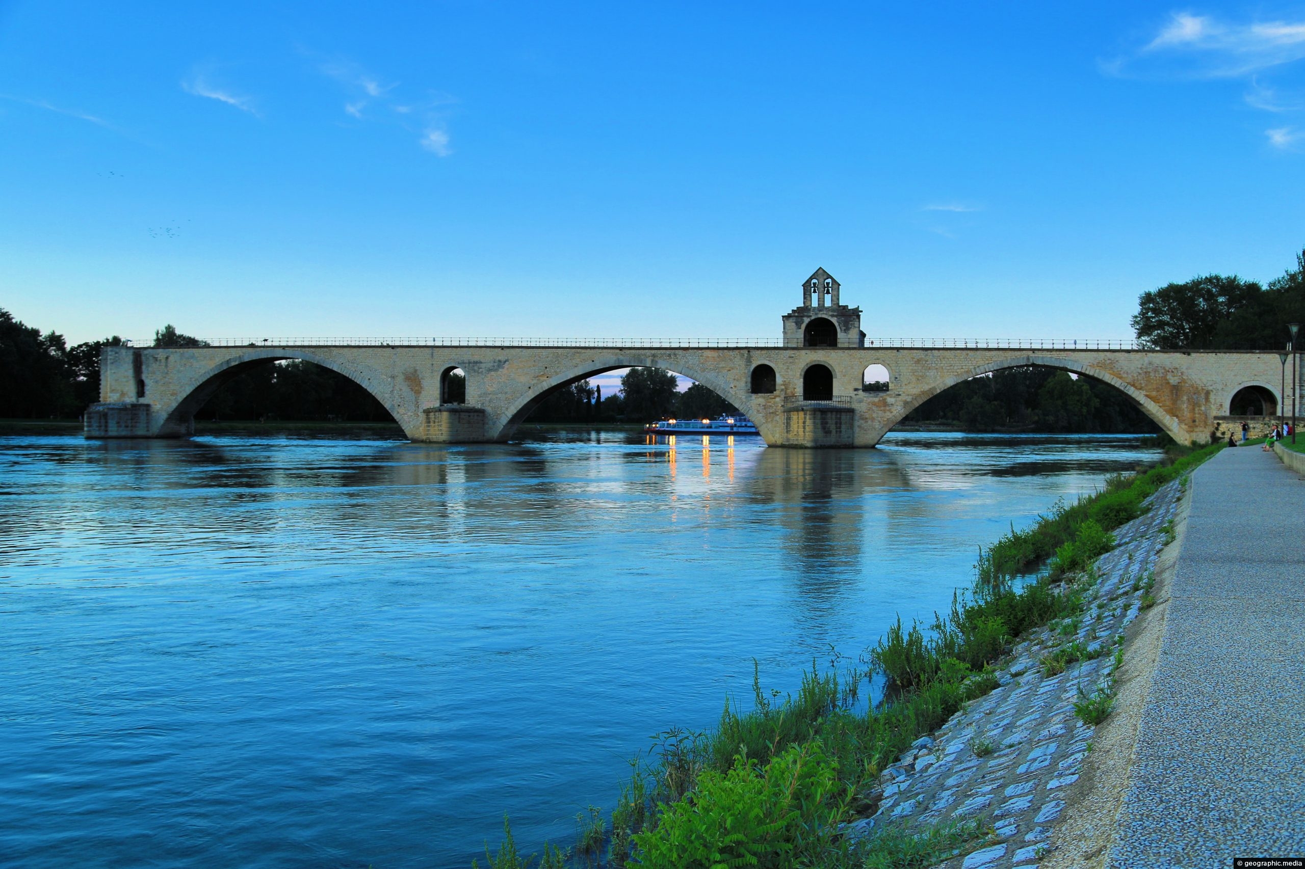 Pont d #39 Avignon Rhone river Geographic Media