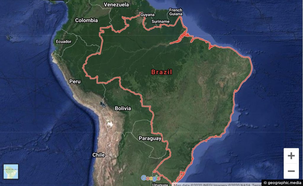 Maps Of Brazil   Brazil Google Map 1024x630 