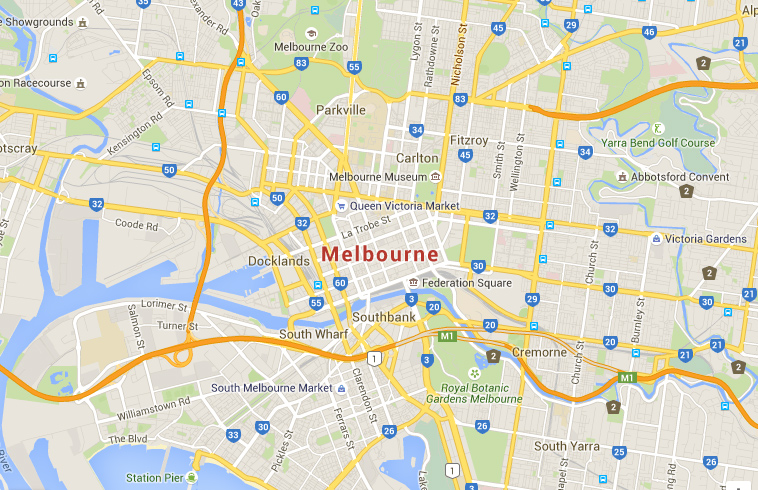 Melbourne Google Street Map