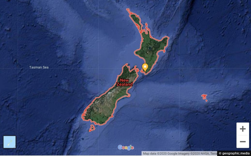 New Zealand Location Map - Geographic Media