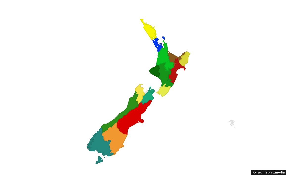 New Zealand Interactive Regional Map