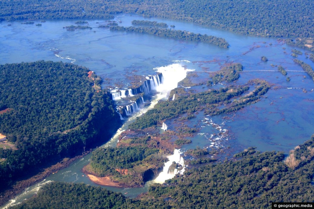 Aerial View of Iguazu Falls