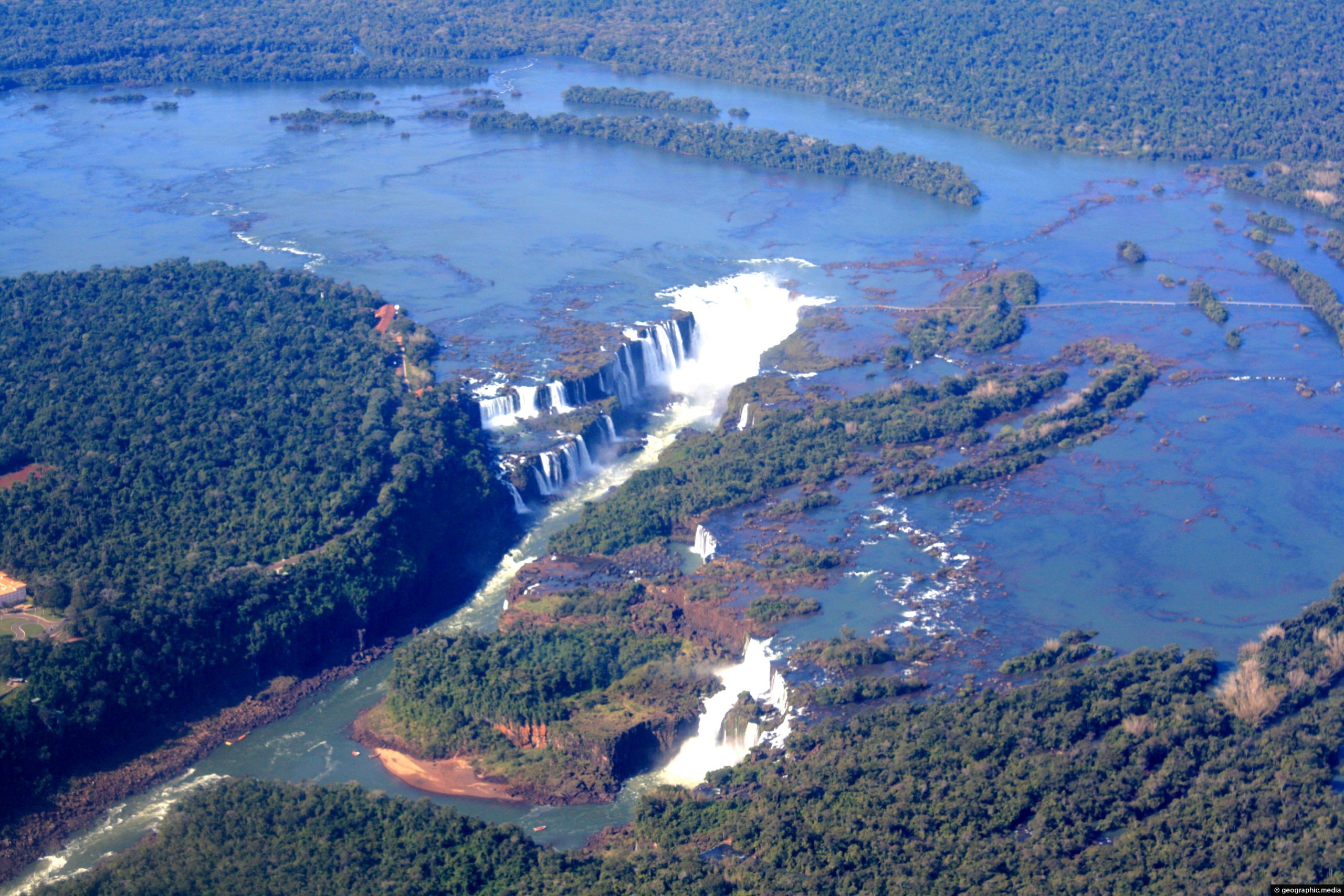 Aerial View of Iguazu Falls