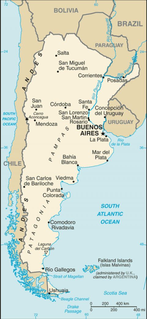 Regions Of Argentina Map Geographic Media 6183