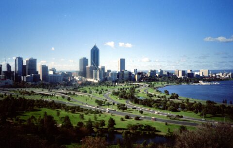Perth Skyline Australia 1988