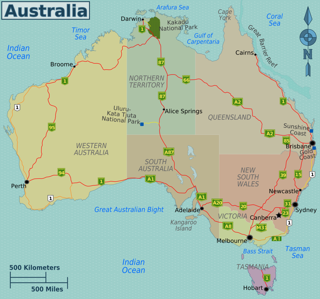 Australian Highways Map