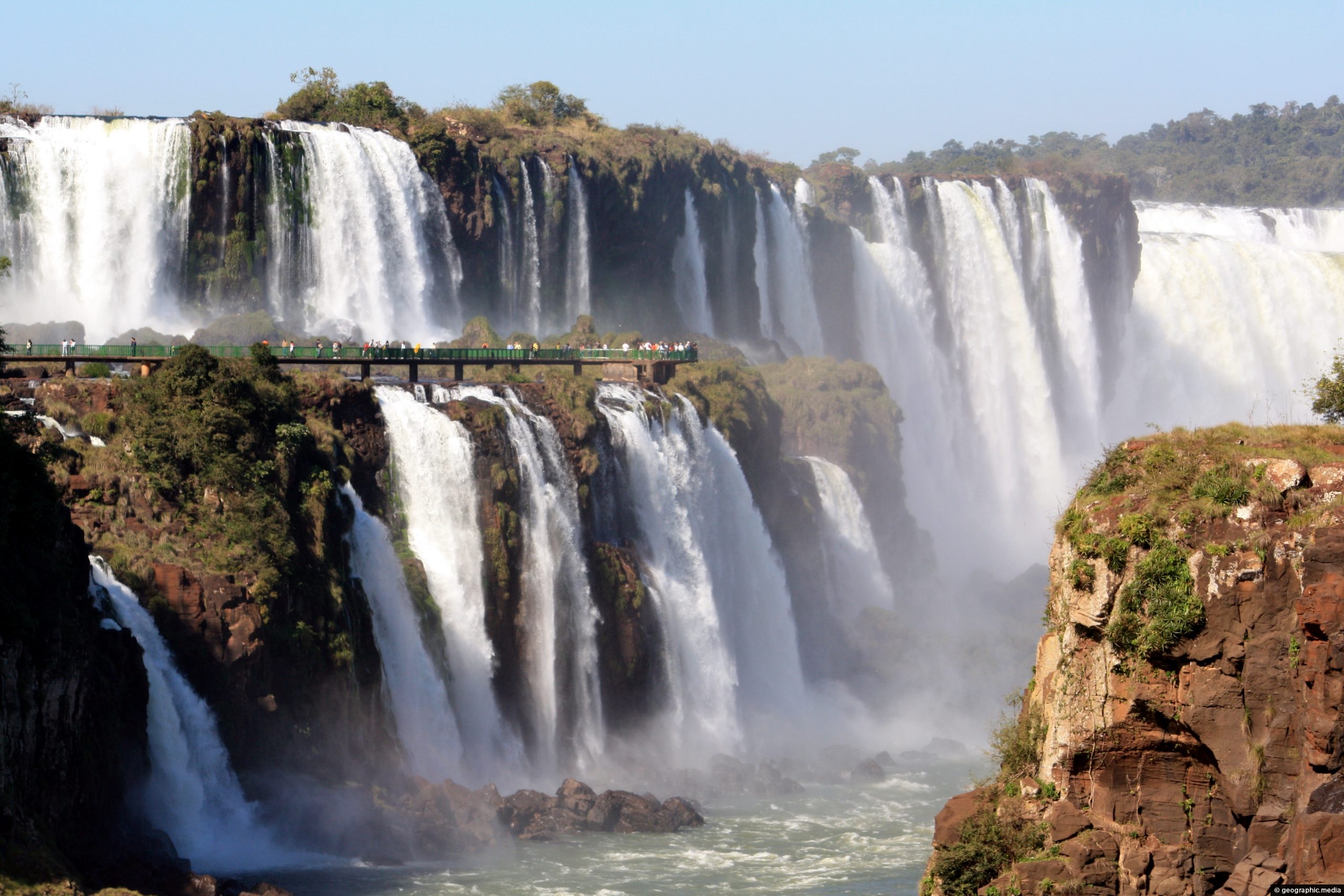 View of Iguazu Brazil from Argentina