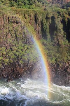Rainbow over Iguacu River