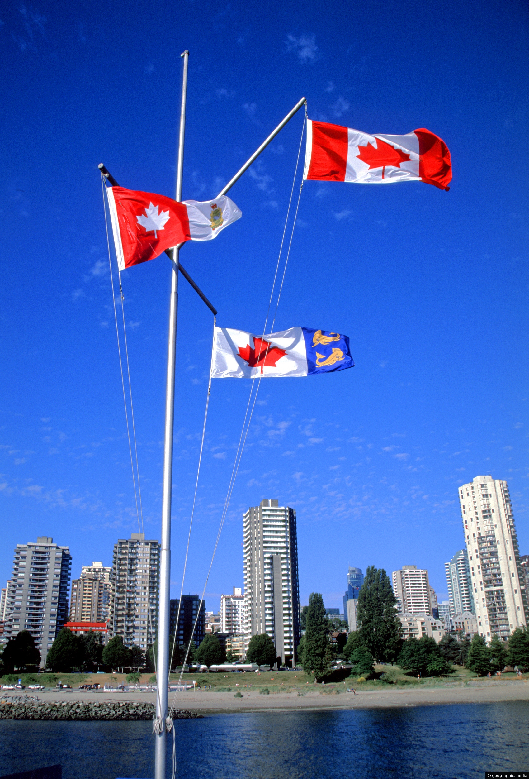 Canada Flags in Vancouver Canada