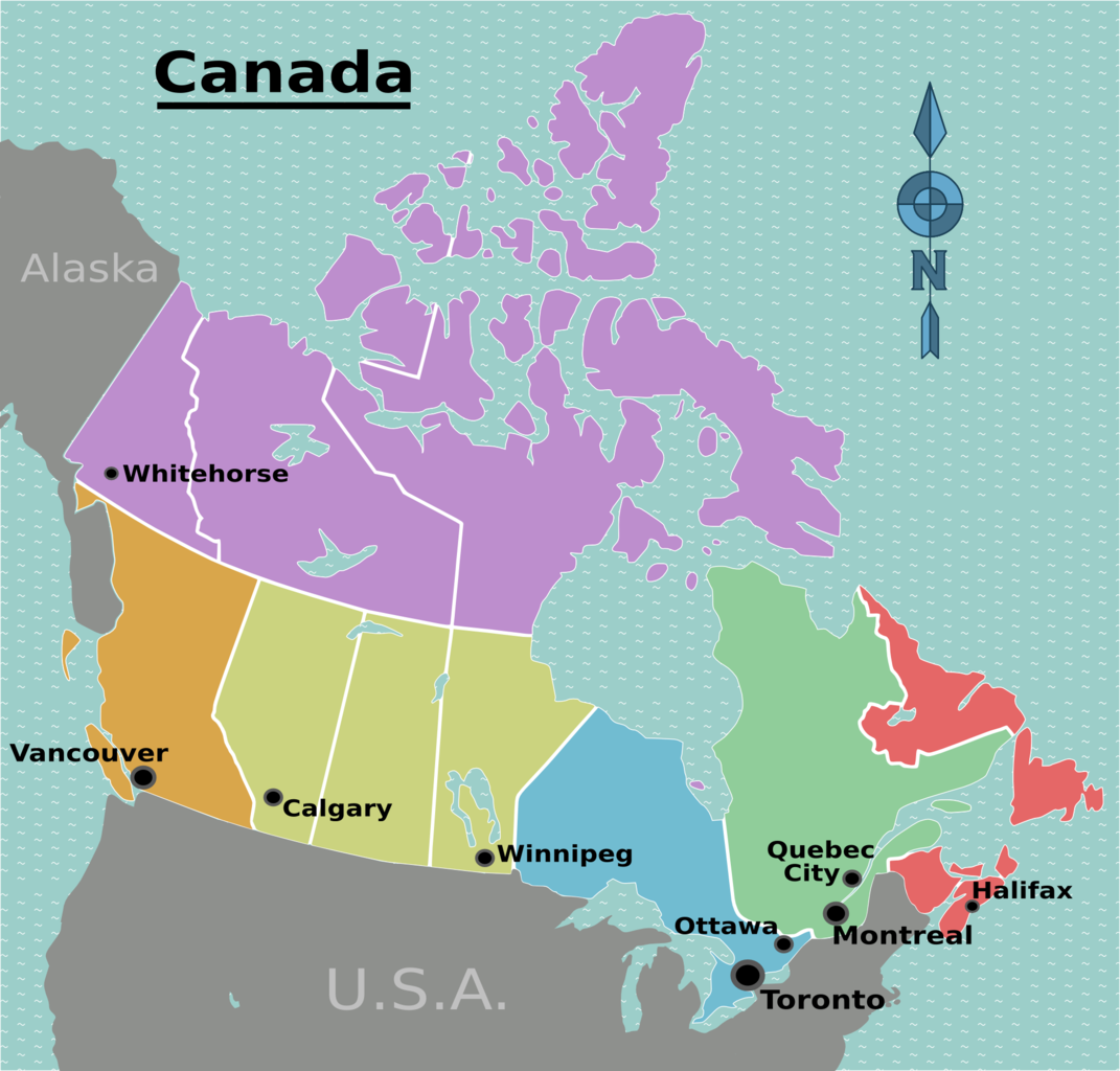 Canada Regional Map - Geographic Media