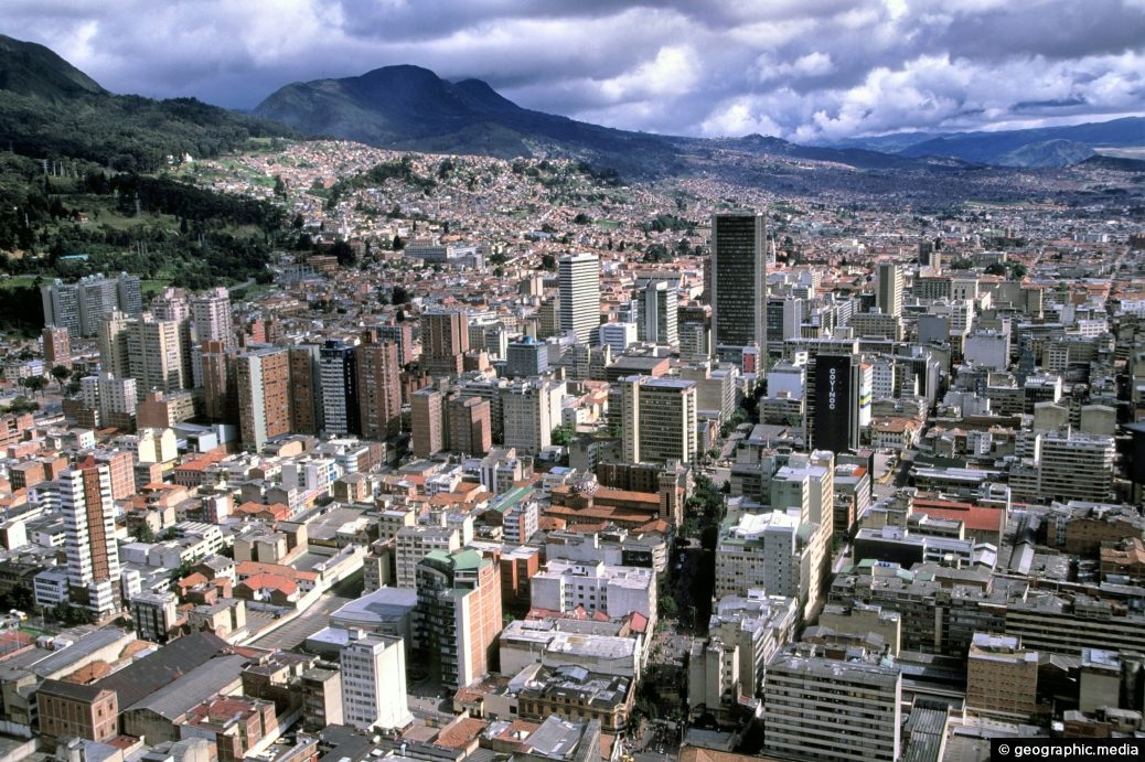 South view of Bogota in Colombia