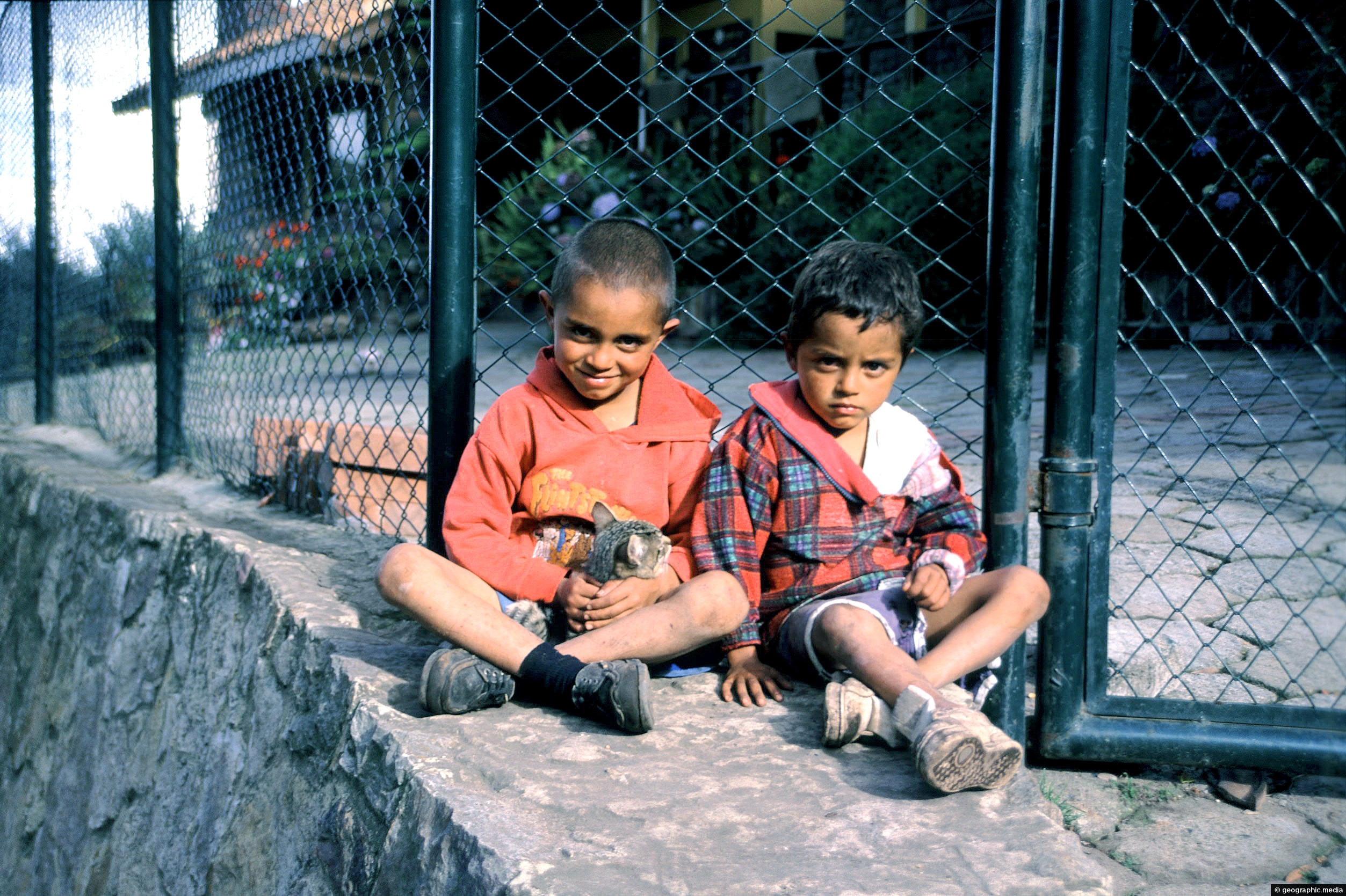 Chia Boys near Bogota in Colombia
