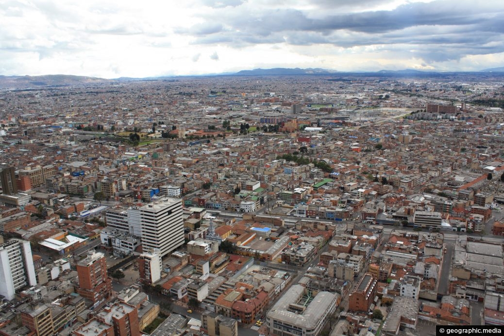 South-western Bogota in Colombia