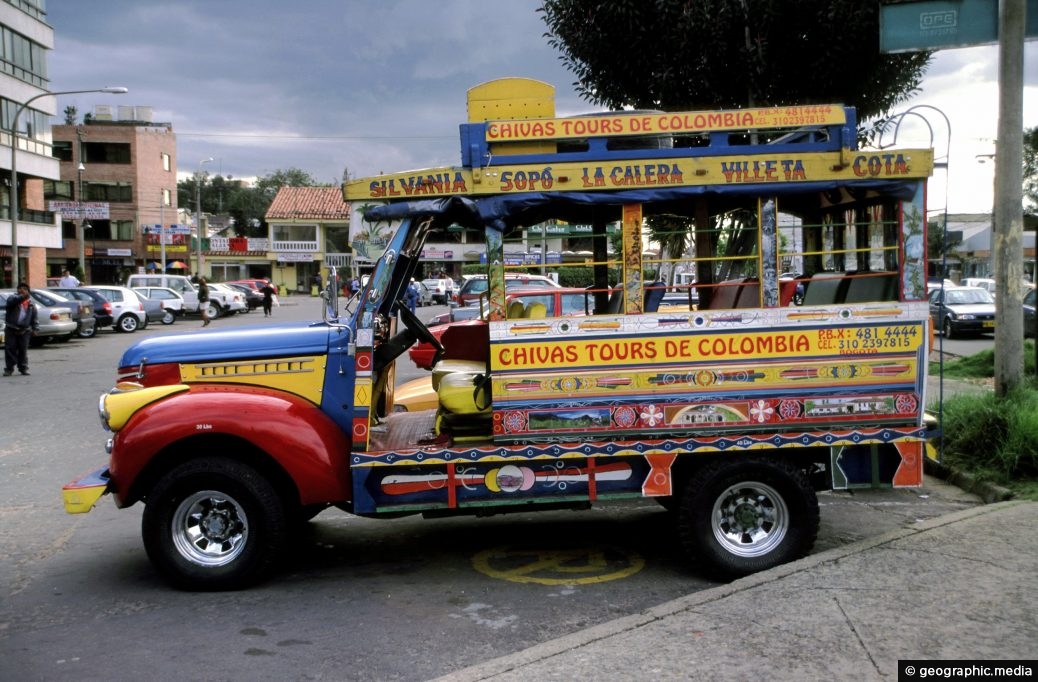 Chiva Bus in Bogota Colombia