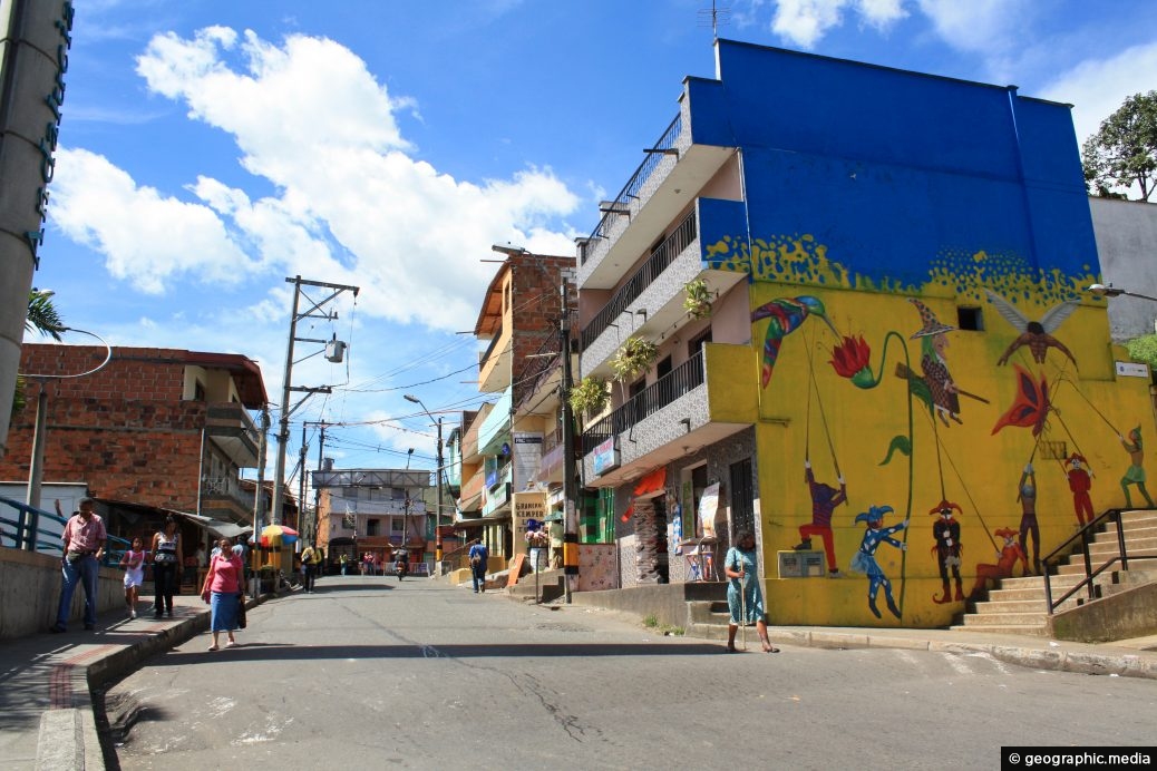 Popular Suburb Medellin Colombia