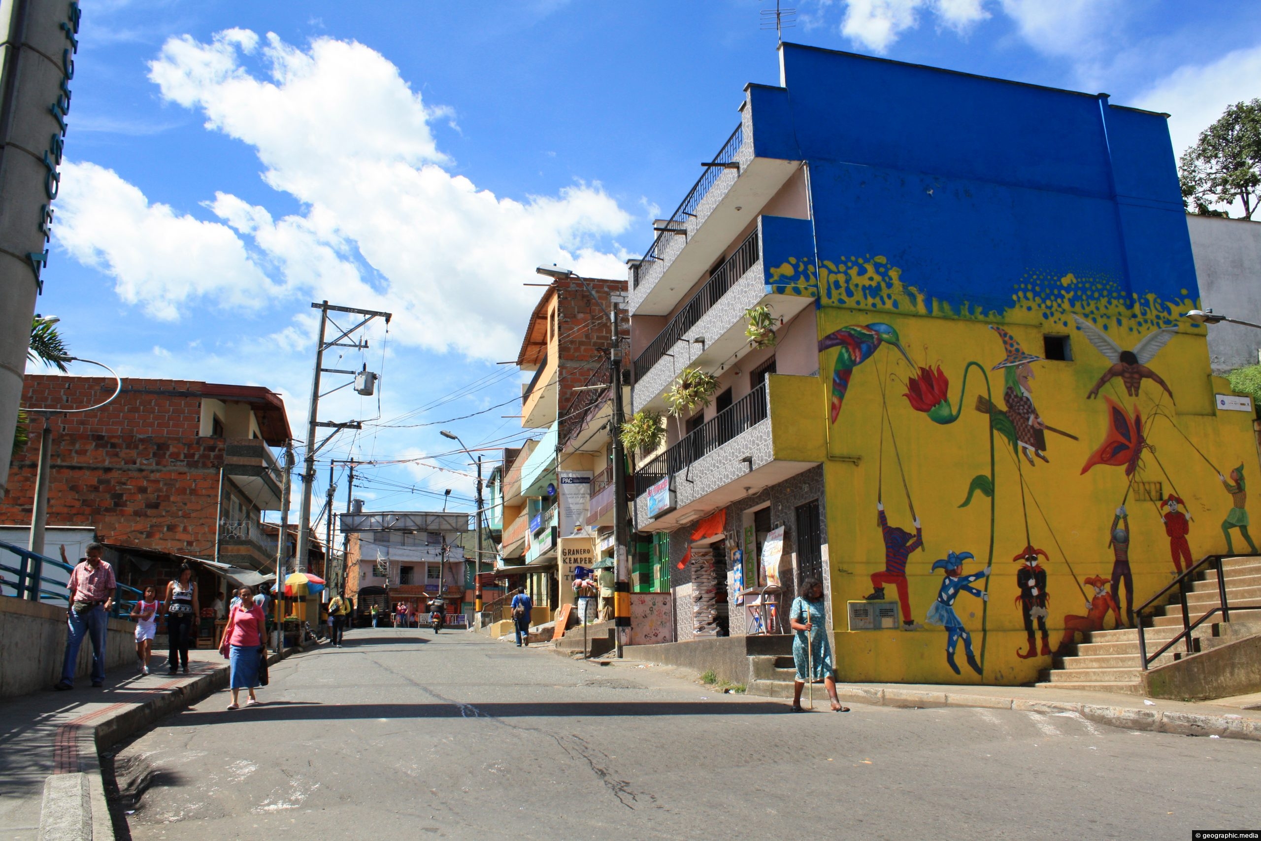 Popular Suburb Medellin Colombia