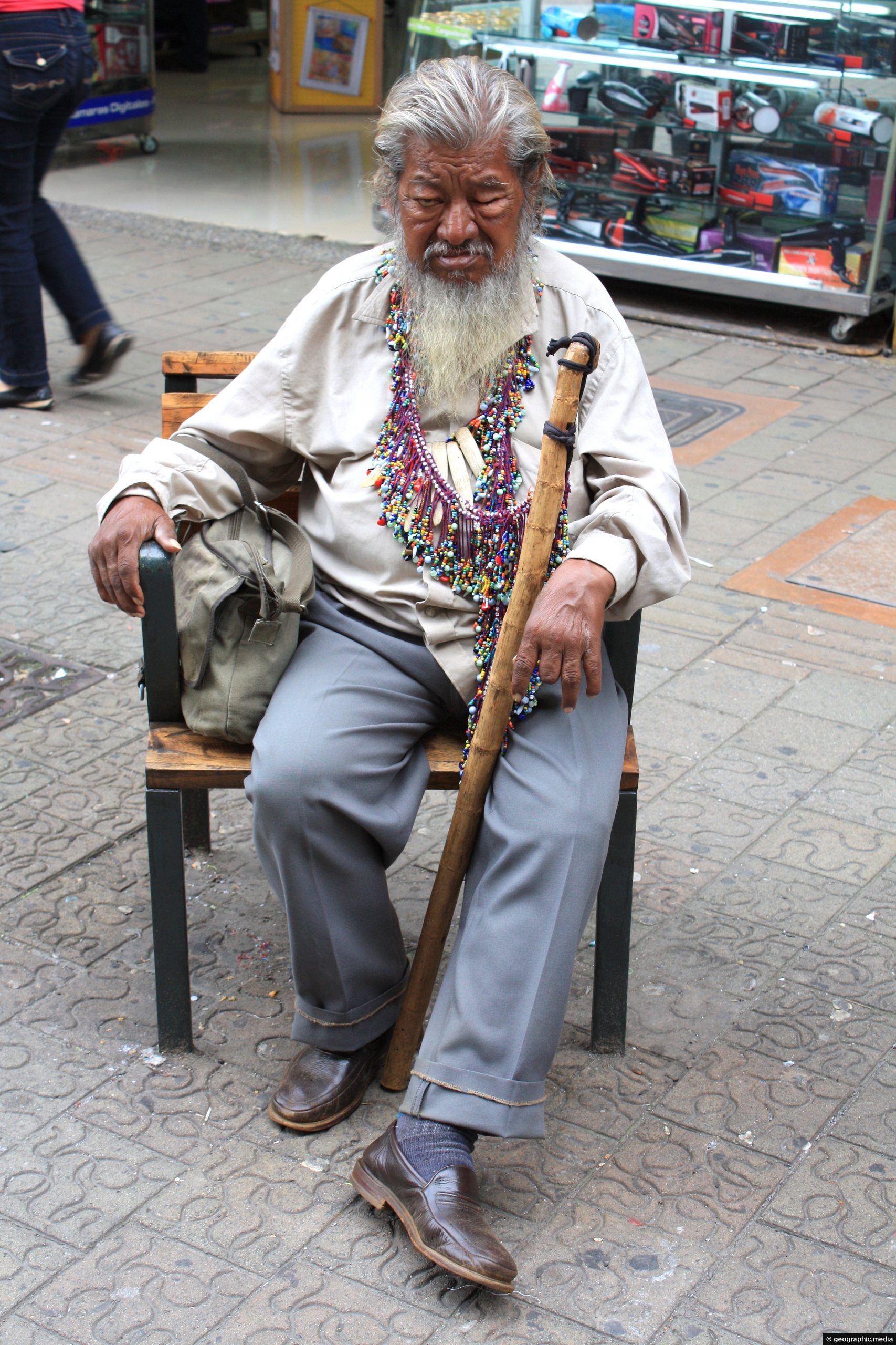 Old Man in Medellin Colombia