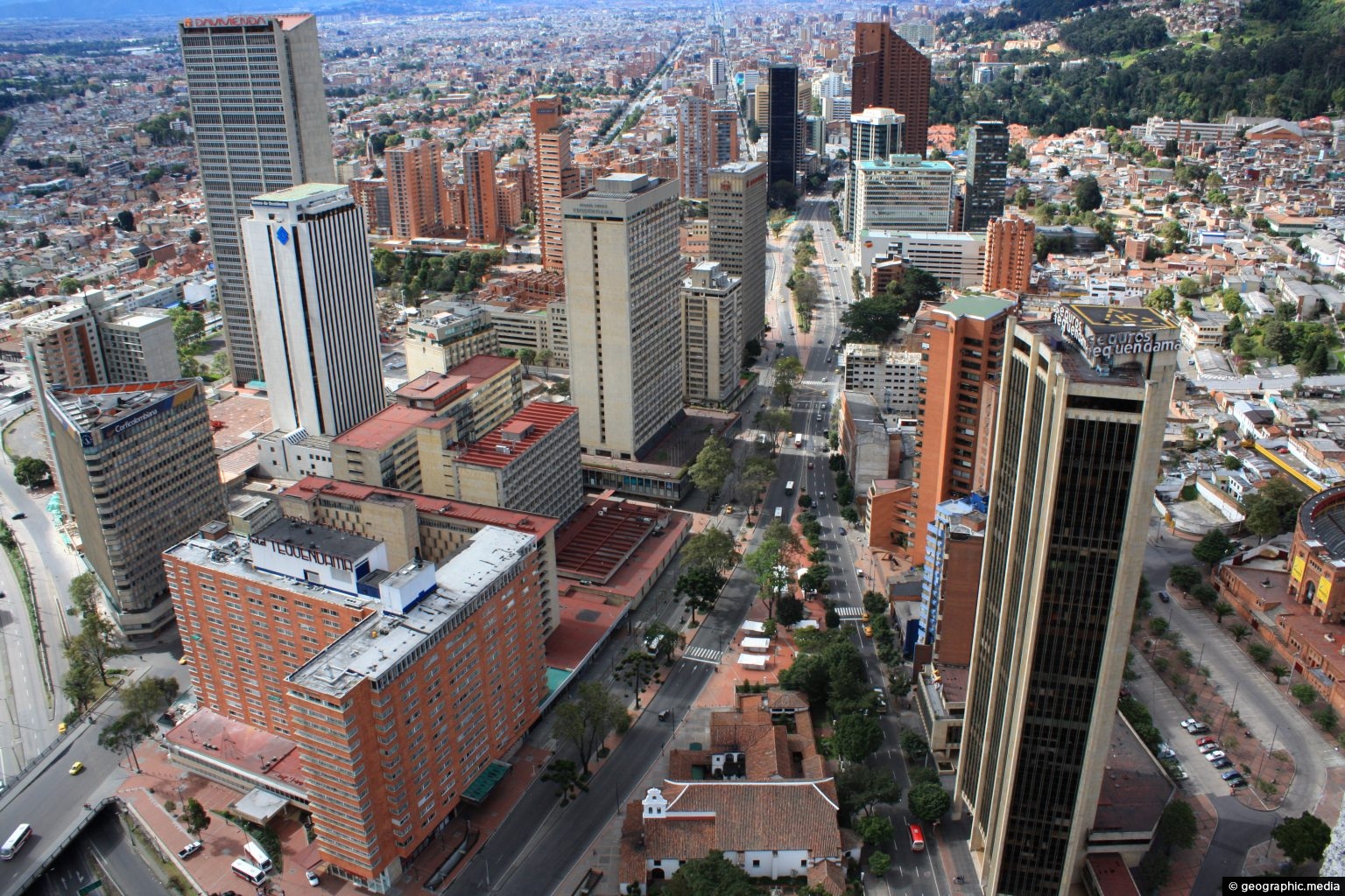 View of Downtown Bogota in Colombia - Geographic Media