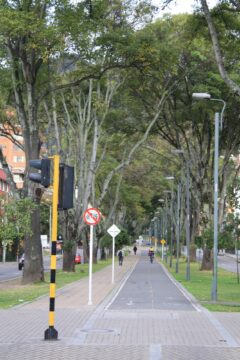 Cycleway in Chapinero Bogota