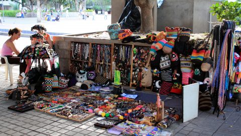 Handicraft stall in Girardot Colombia