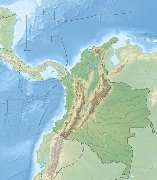 Colombia Relief Map