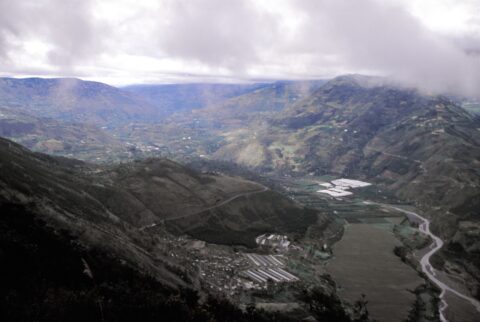 View of the Town of Baños in Ecuador