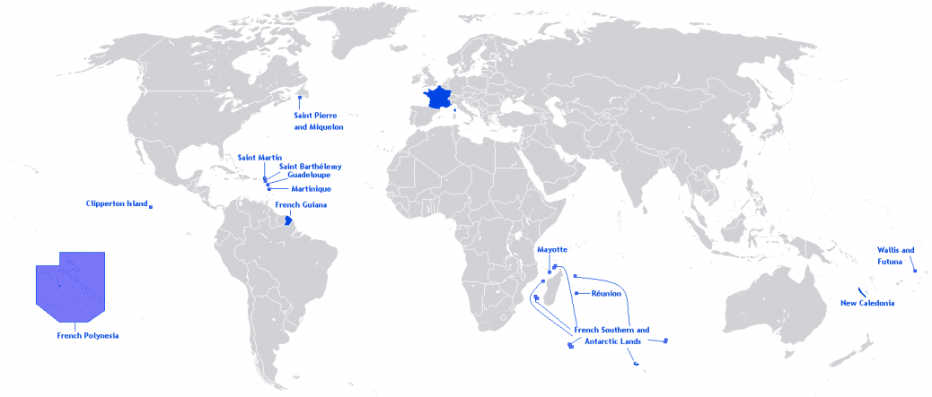 Territories of France Map