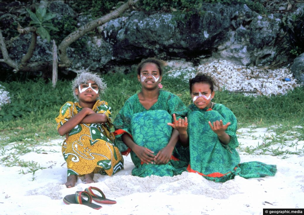 Young Kanak Girls on Lifou Island