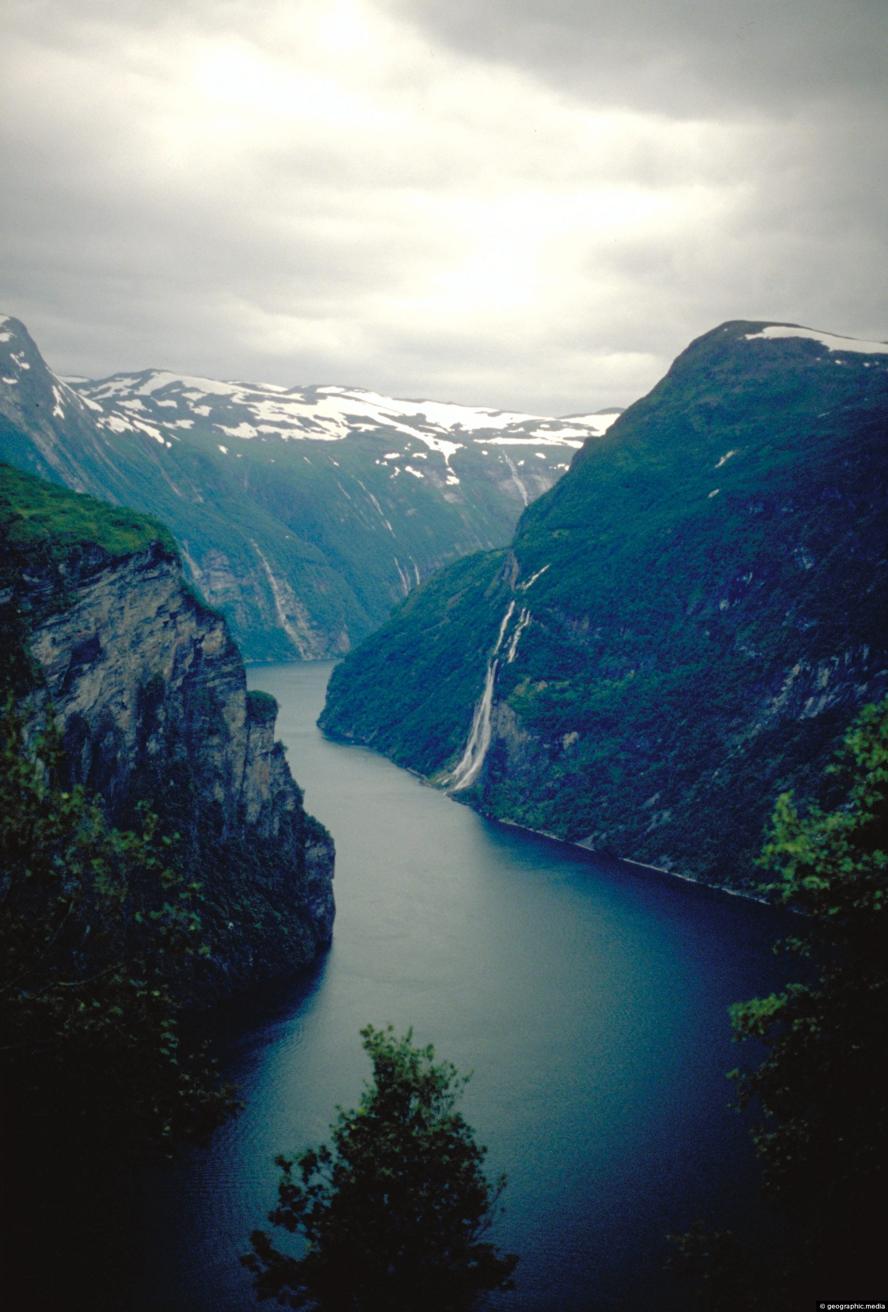 Geirangerfjord and Seven Sisters waterfall