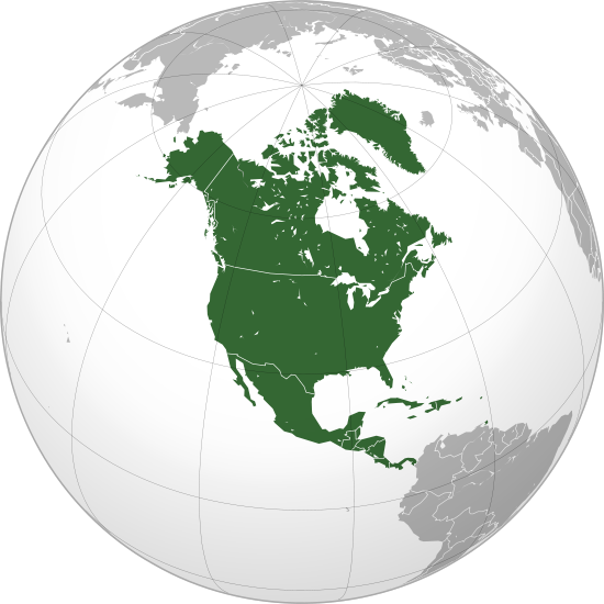 North America Location Map