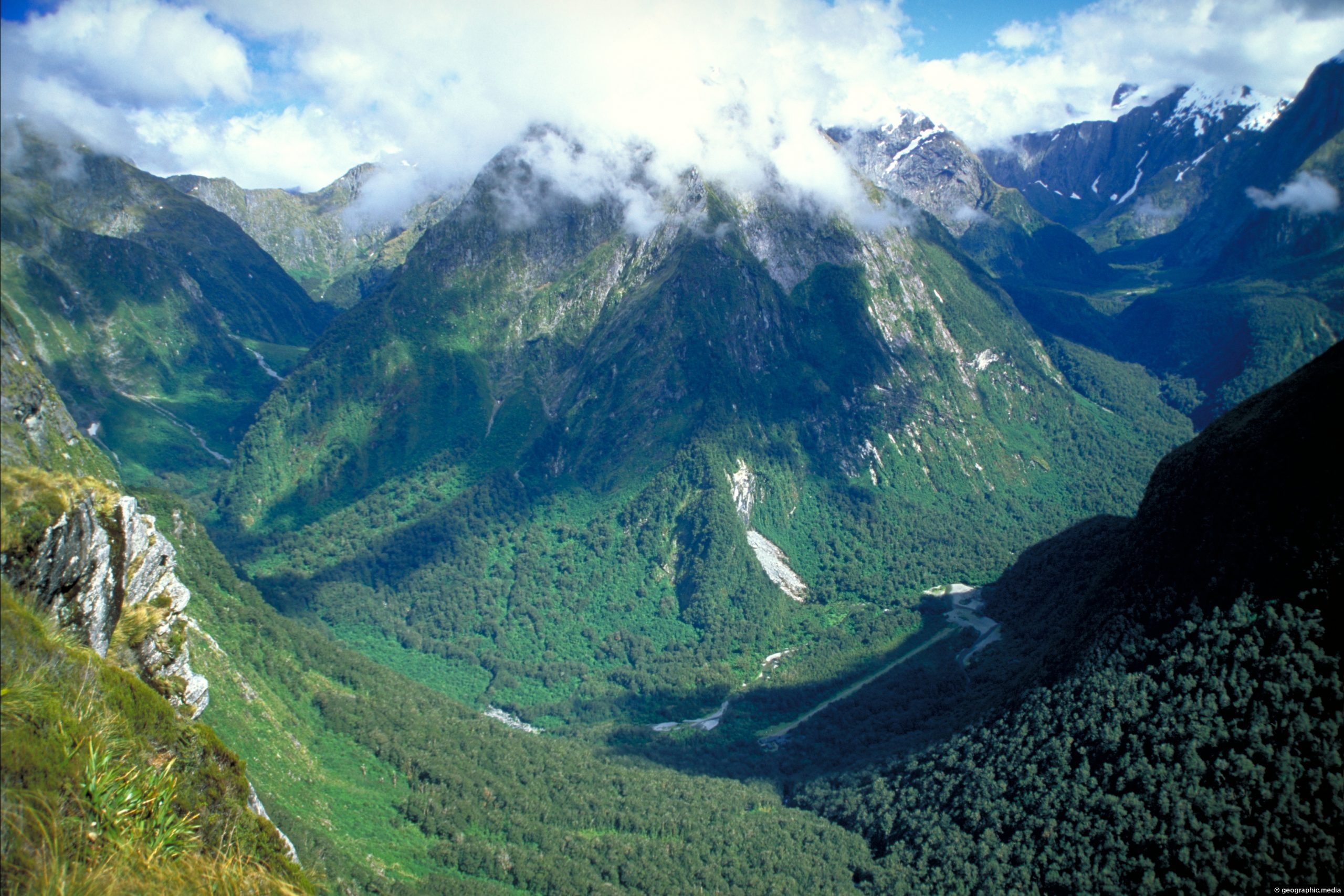 View from Mackinnon Pass in Fiordland