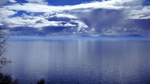 Overcast Lake Taupo