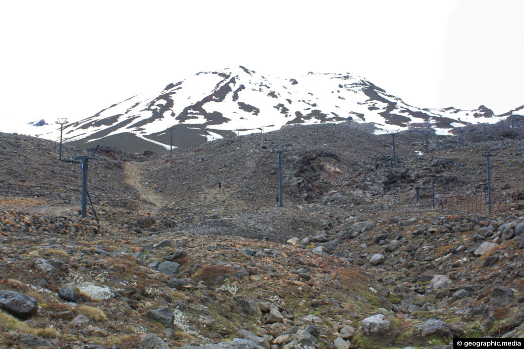 Rocky slopes of Mt Ruapehu