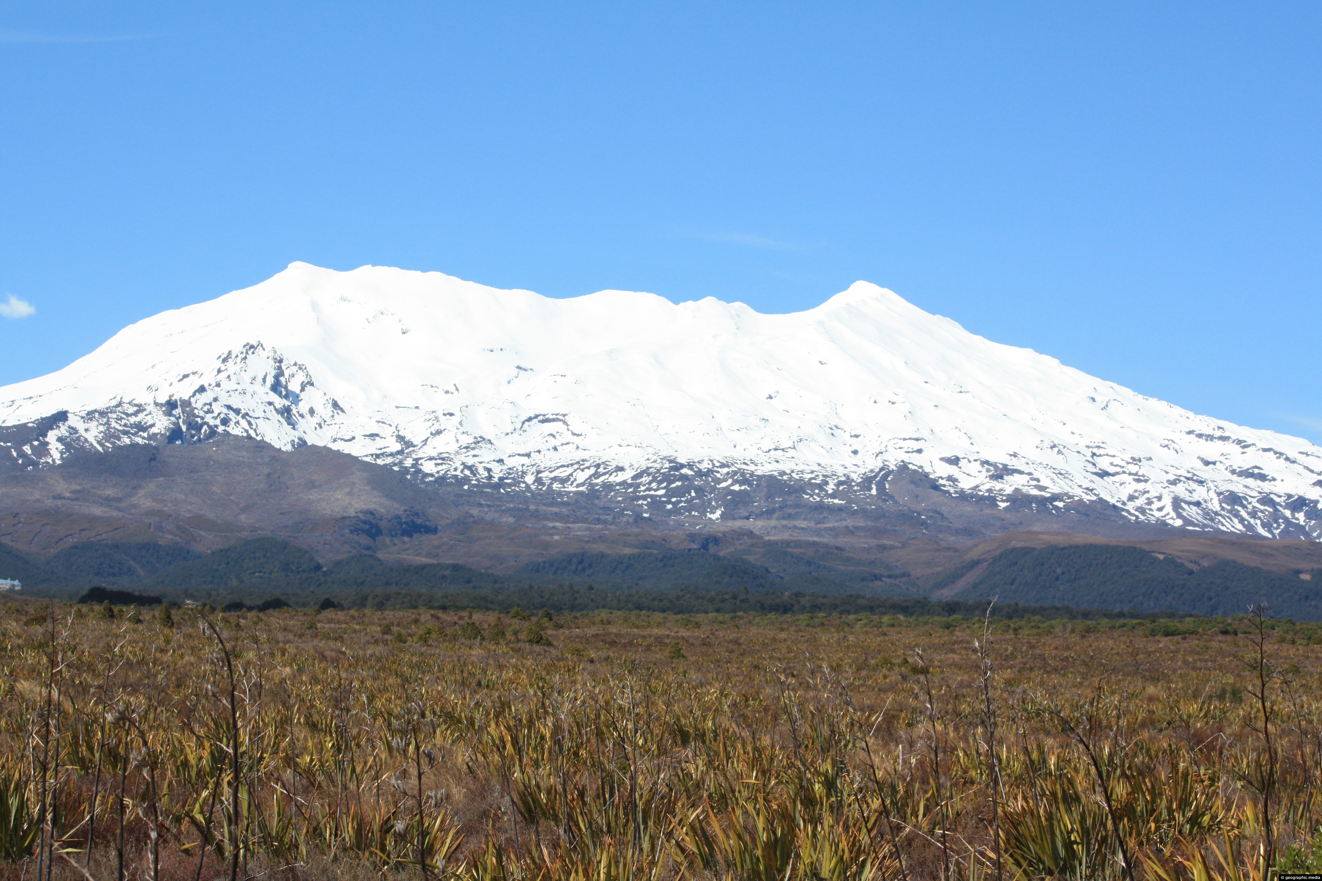Snow capped Mt Ruapehu