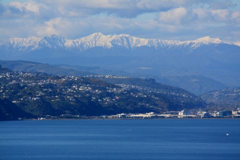 Wellington Harbour & mountains