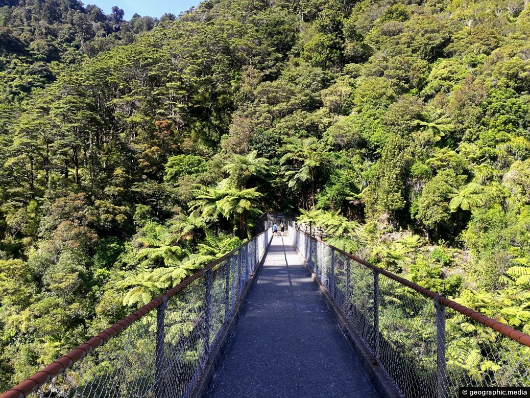 Flume Bridge in Kaitoke Regional Park