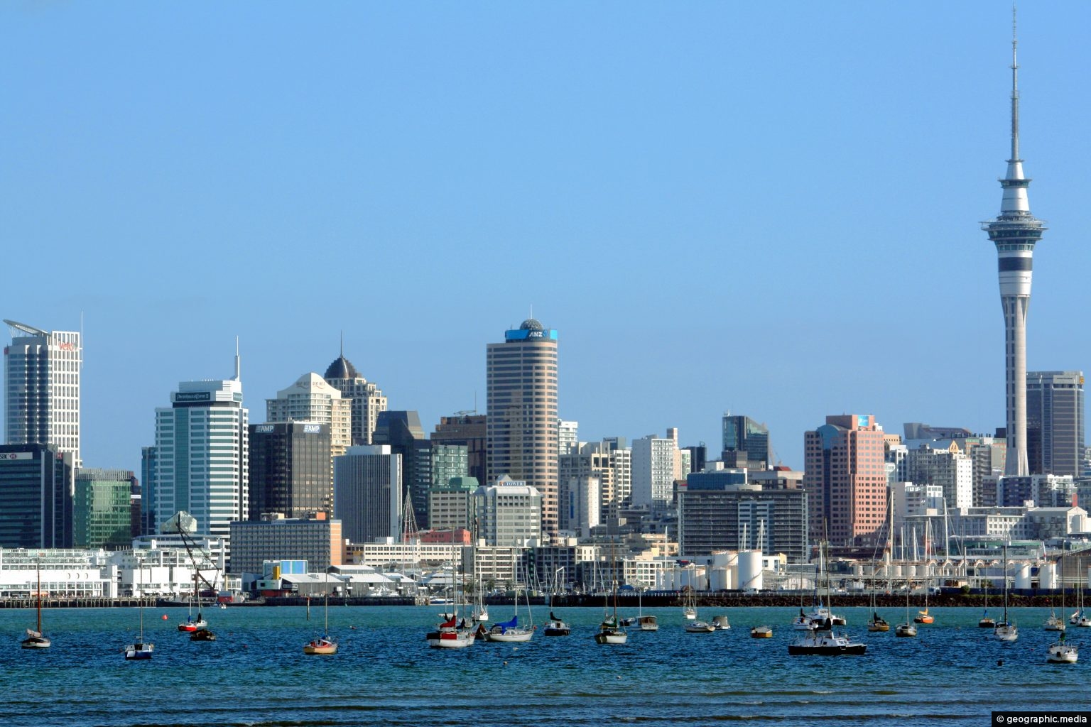 Auckland Buildings and Sky Tower - Geographic Media