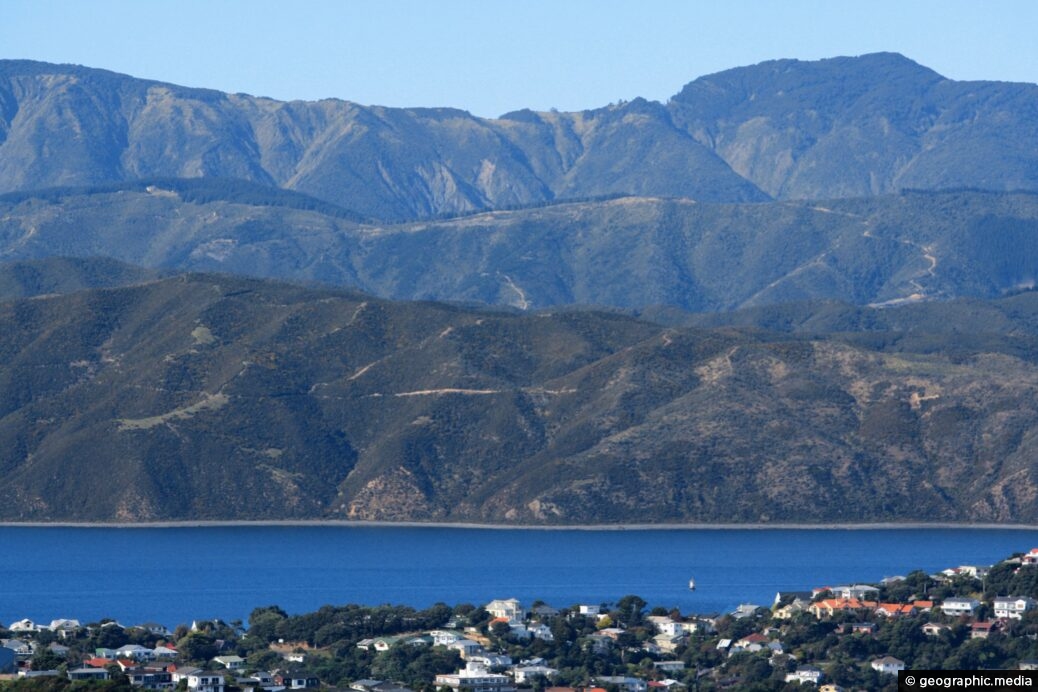 Remutaka Range and Wellington Harbour