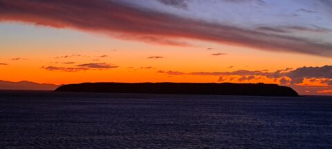 Mana Island and Sunset