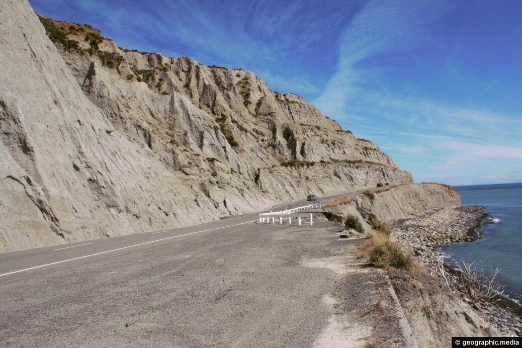 Eroded Limestone Coastal Cliff