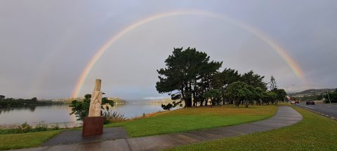Writers Walk and Rainbow