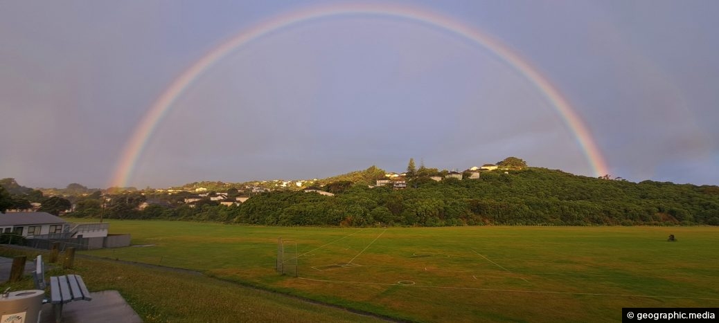 Onepoto Park and Rainbow