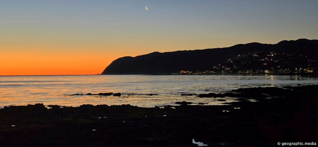 Plimmerton Coastline with Sunset