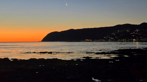 Plimmerton Coastline with Sunset