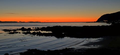 Rugged Plimmerton Coastline and Sunset