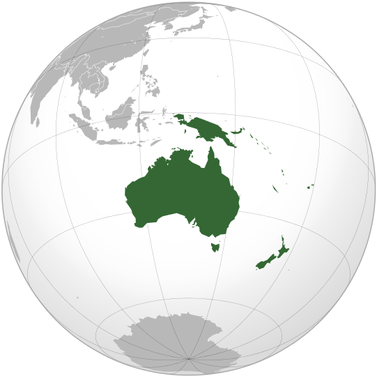 Oceania Location Map