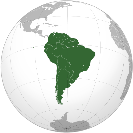 South America Location Map